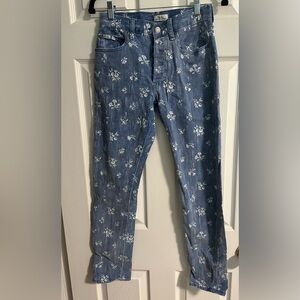 Ralph Lauren Blue Floral Slim Pants | WORN ONCE